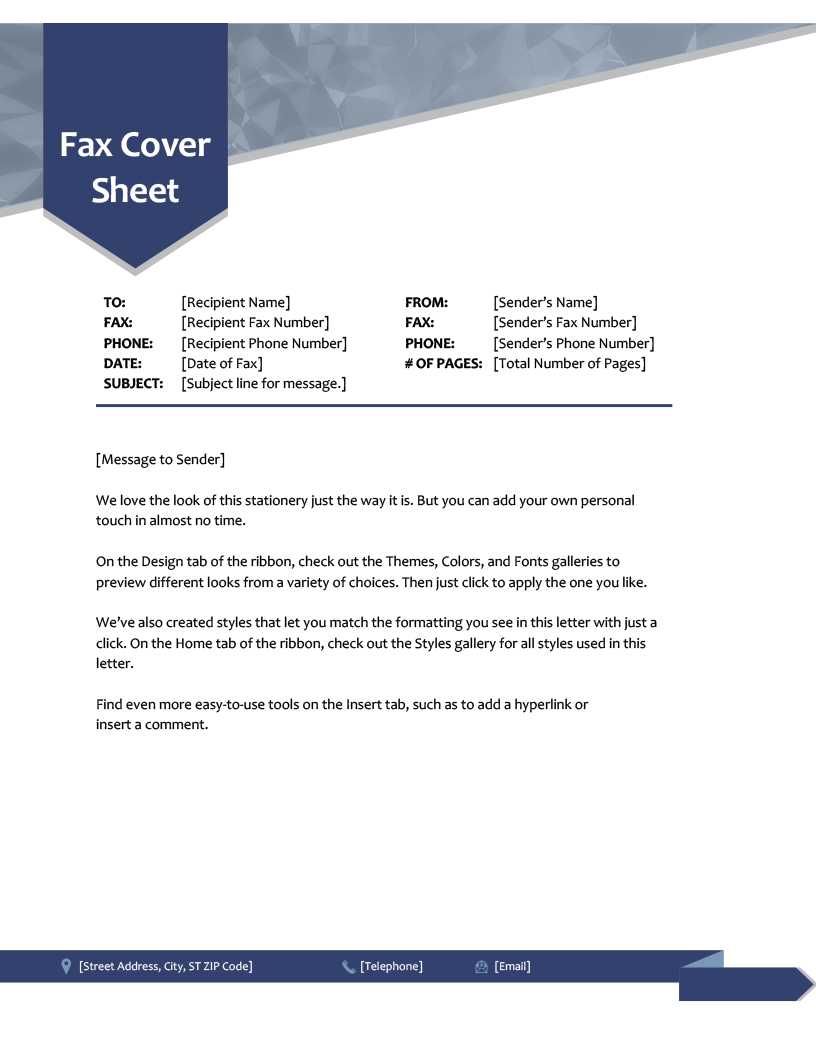 Fax Covers – Office Regarding Fax Cover Sheet Template Word Within Fax Template Word 2010