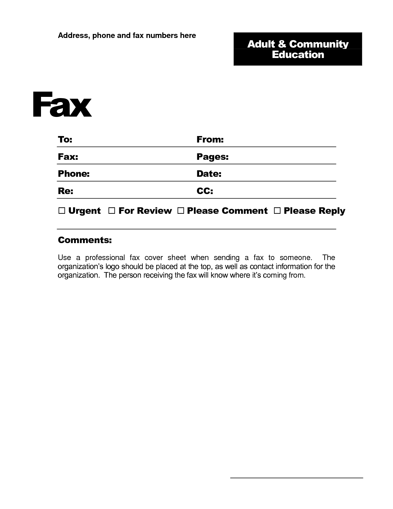 Fax Template Word 2010 - Free Download Inside Fax Template Word 2010