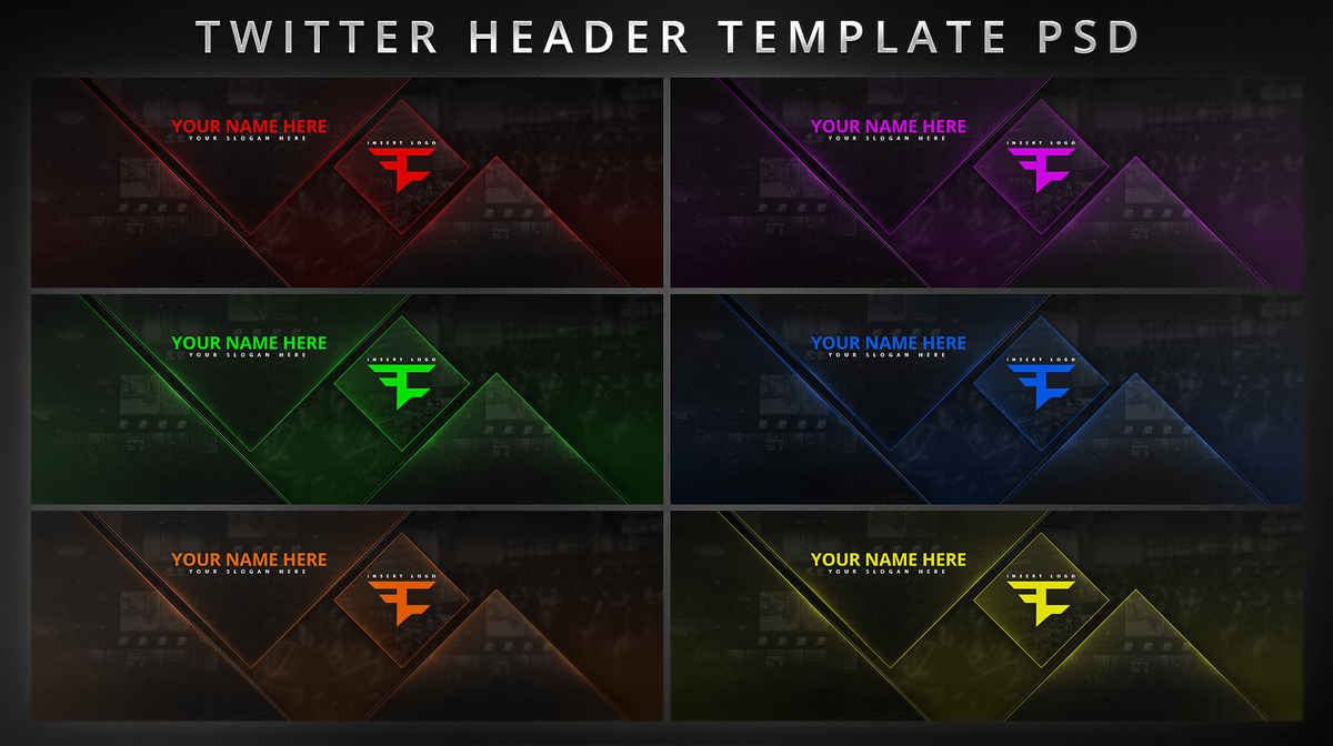 Faze Nikan On Twitter: "customizable Twitter Header Template Within Twitter Banner Template Psd