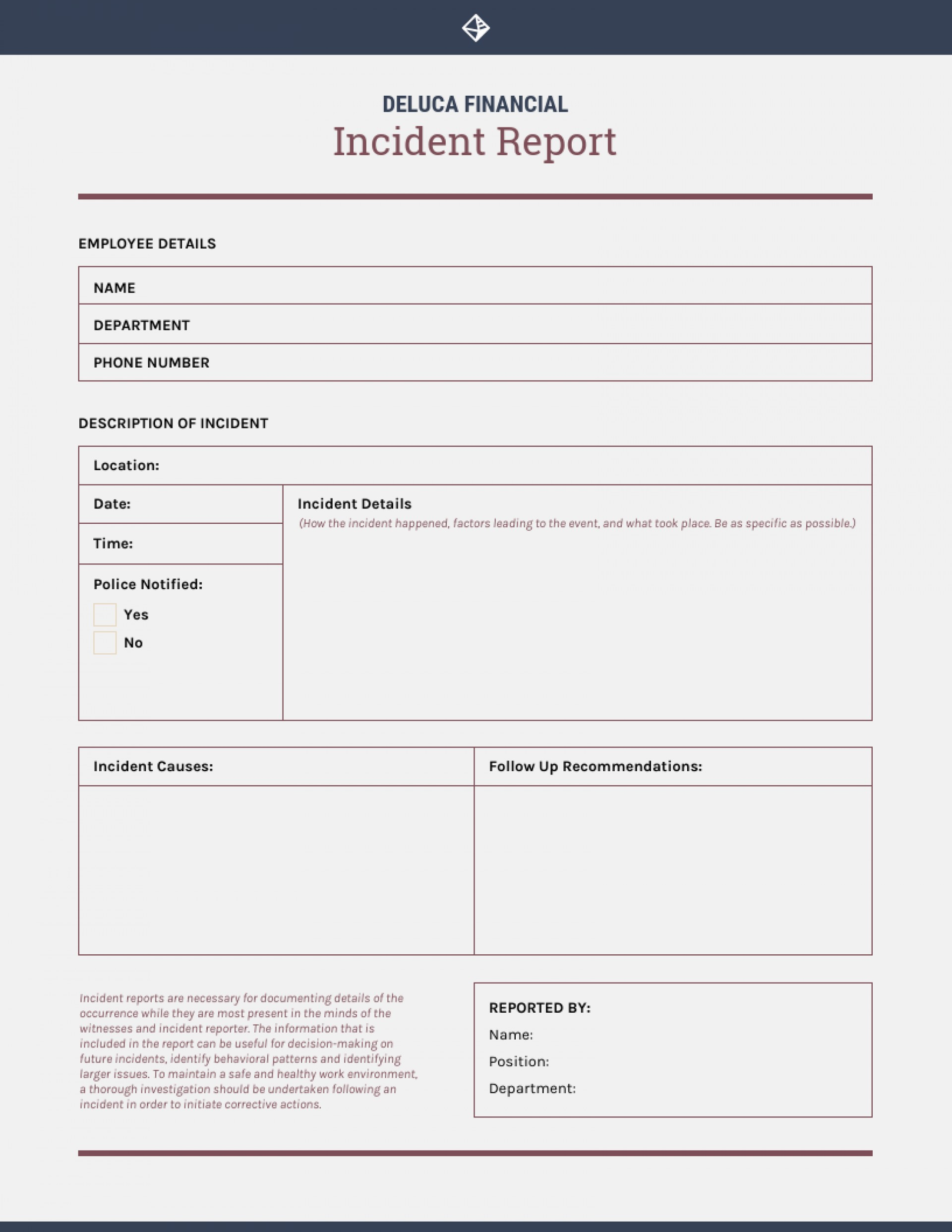 Fearsome Incident Report Form Ideas Sample Doc Daycare Free Within First Aid Incident Report Form Template