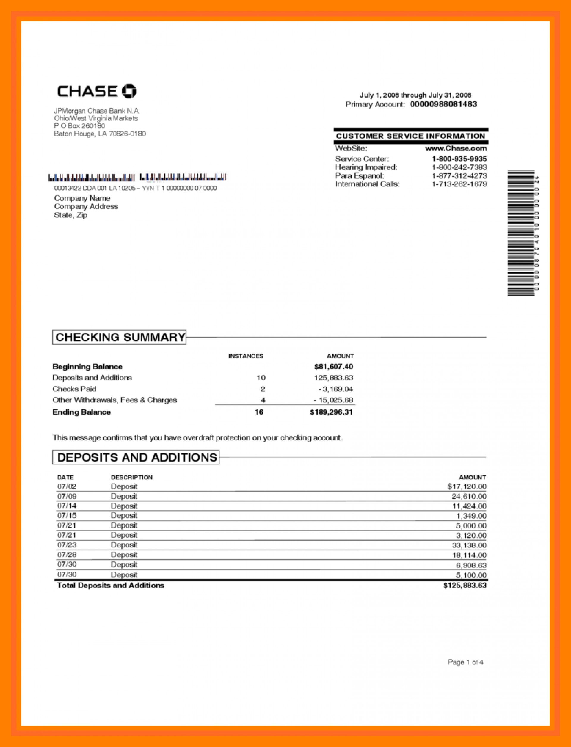 Fillable Editable Wells Fargo Bank Statement Template In Blank Bank Statement Template Download