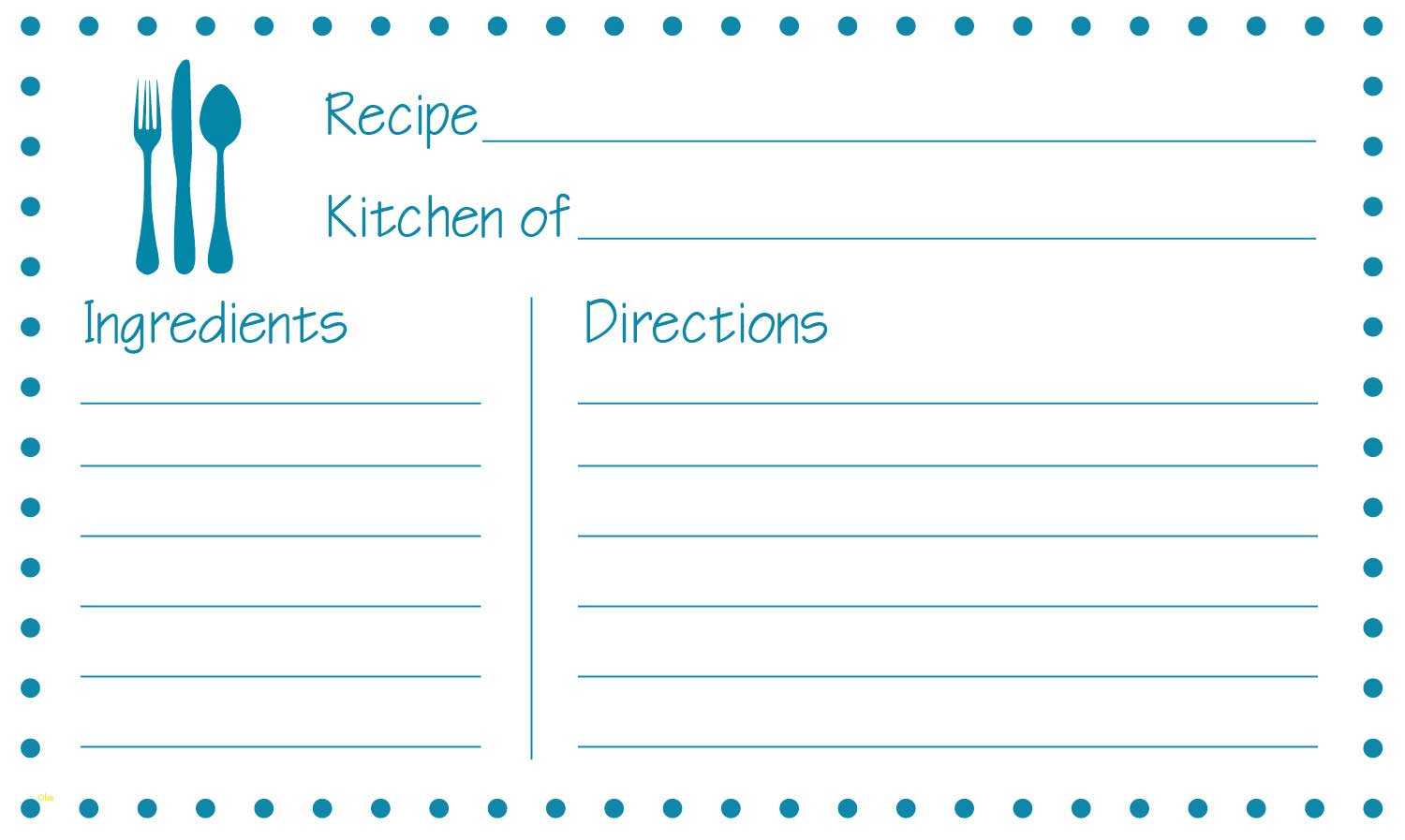 Fillable Recipe Card Template - Atlantaauctionco Within Fillable Recipe Card Template