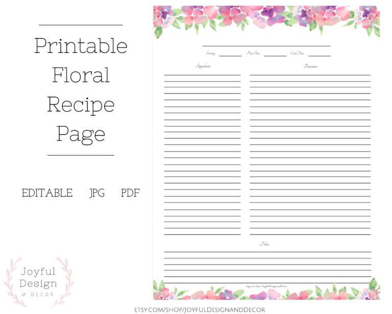 fillable-recipe-page-floral-recipe-page-blank-recipe-template-recipe