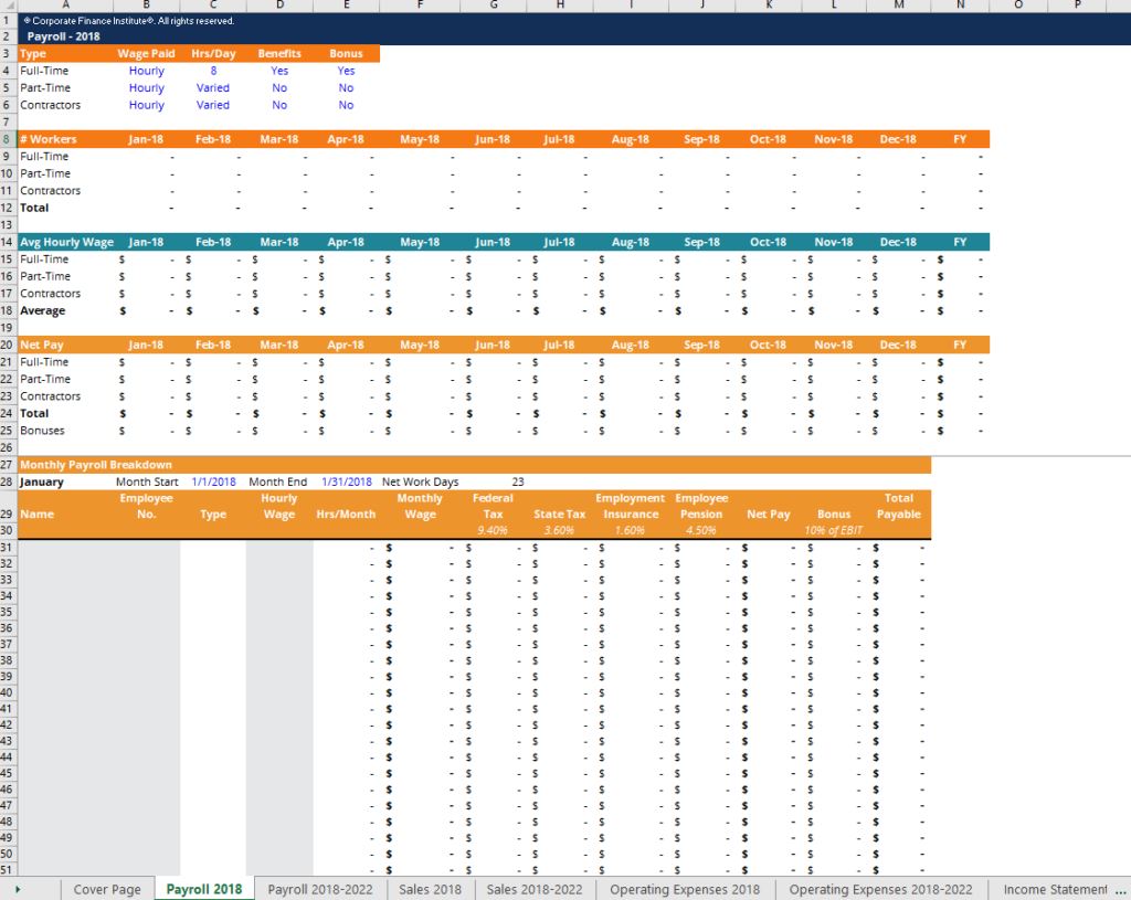 Financial Projection Template – Download Free Excel Template Intended For Liquidity Report Template