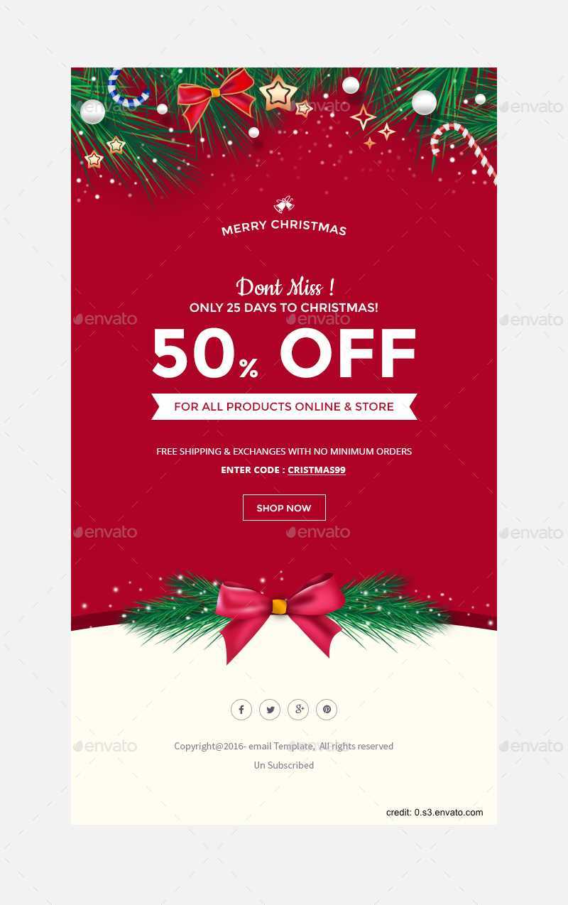 Finding The Right Holiday Greetings Email Template - Mailbird With Holiday Card Email Template