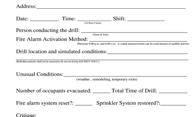 Fire Drill Report Template - Fill Online, Printable for Fire Evacuation Drill Report Template