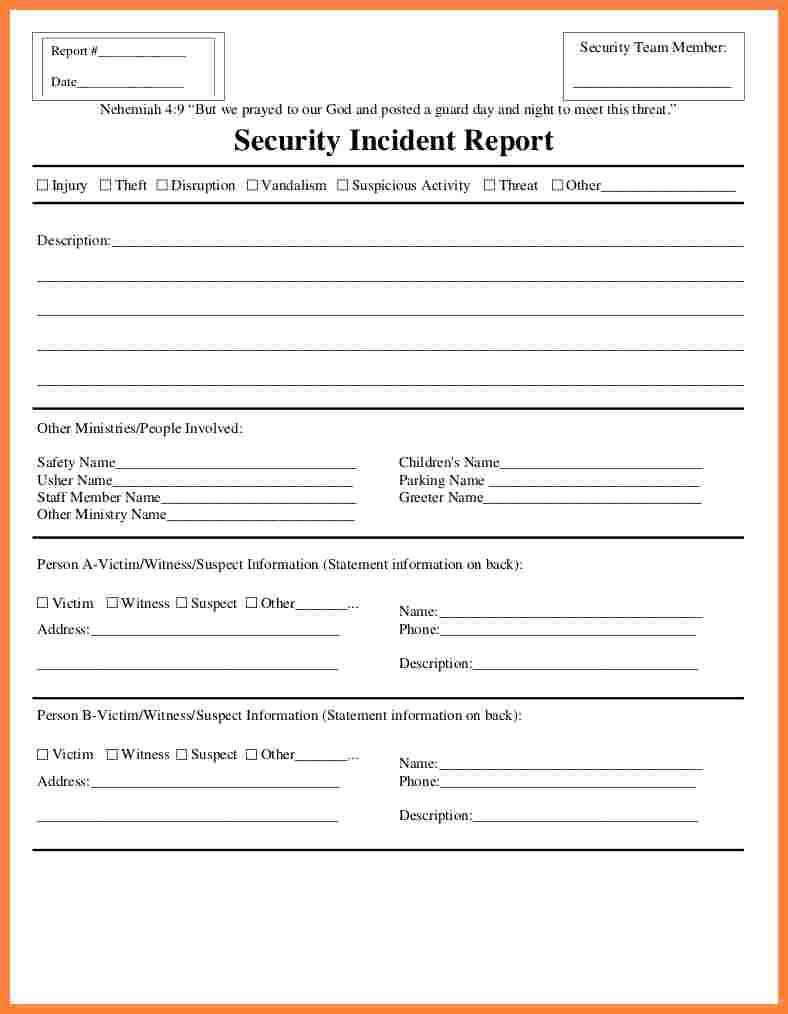 Fire Incident Report Form Doc Samples Format Sample Word For Office Incident Report Template