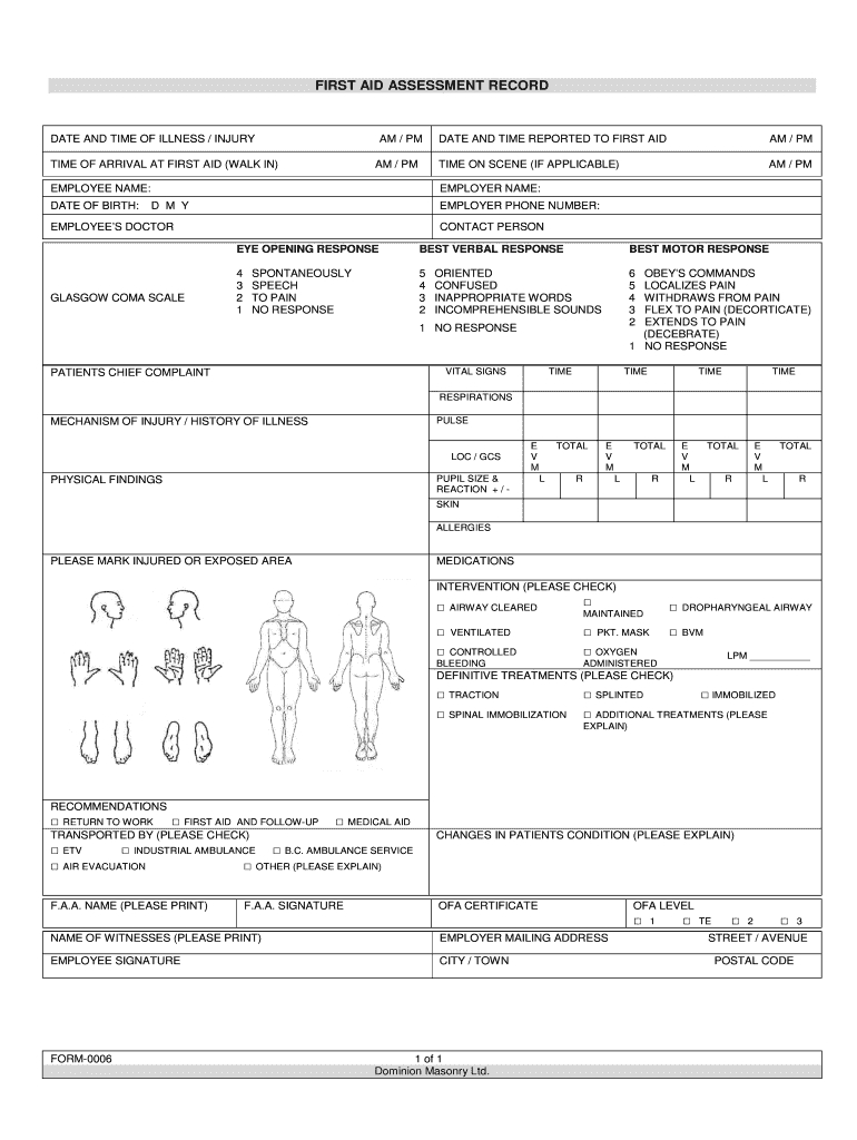 First Aid Incident Report Form - Fill Online, Printable Inside First Aid Incident Report Form Template