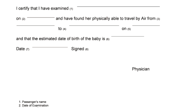 Fit To Fly Certificate Pregnancy Format - Fill Online regarding Fit To Fly Certificate Template