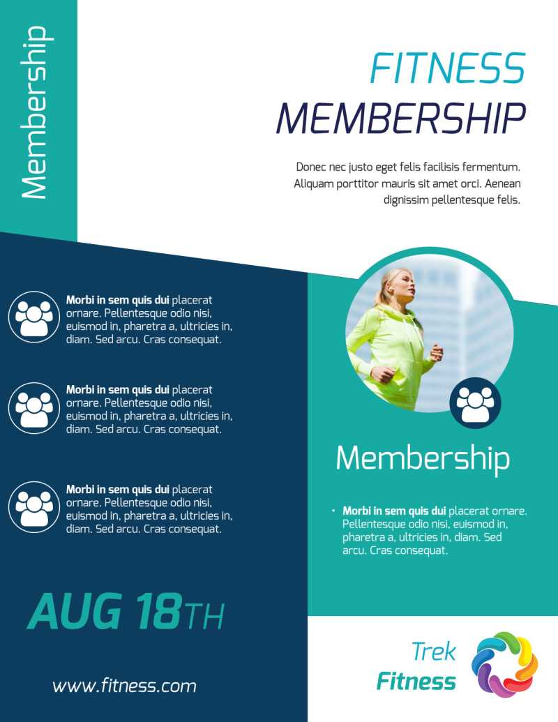 Fitness Membership Flyer Template In Membership Brochure Template
