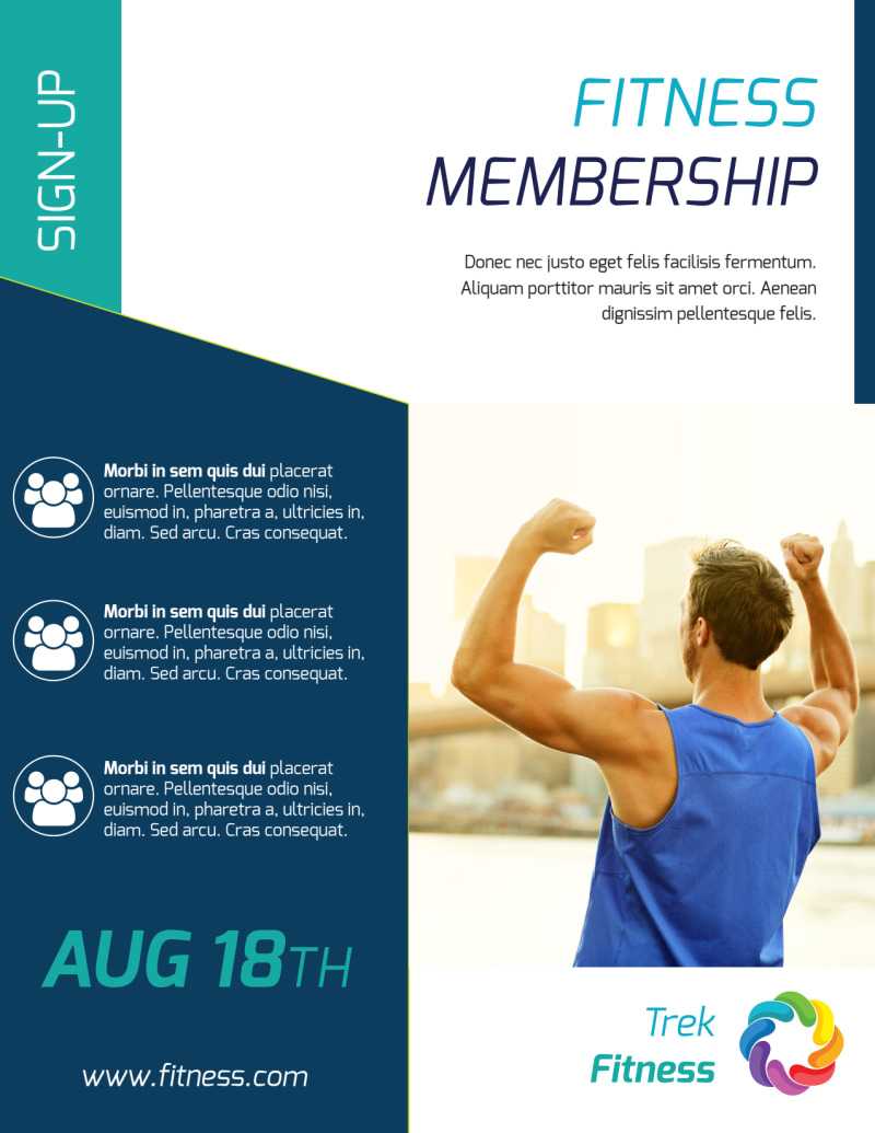 Fitness Membership Flyer Template With Regard To Membership Brochure Template