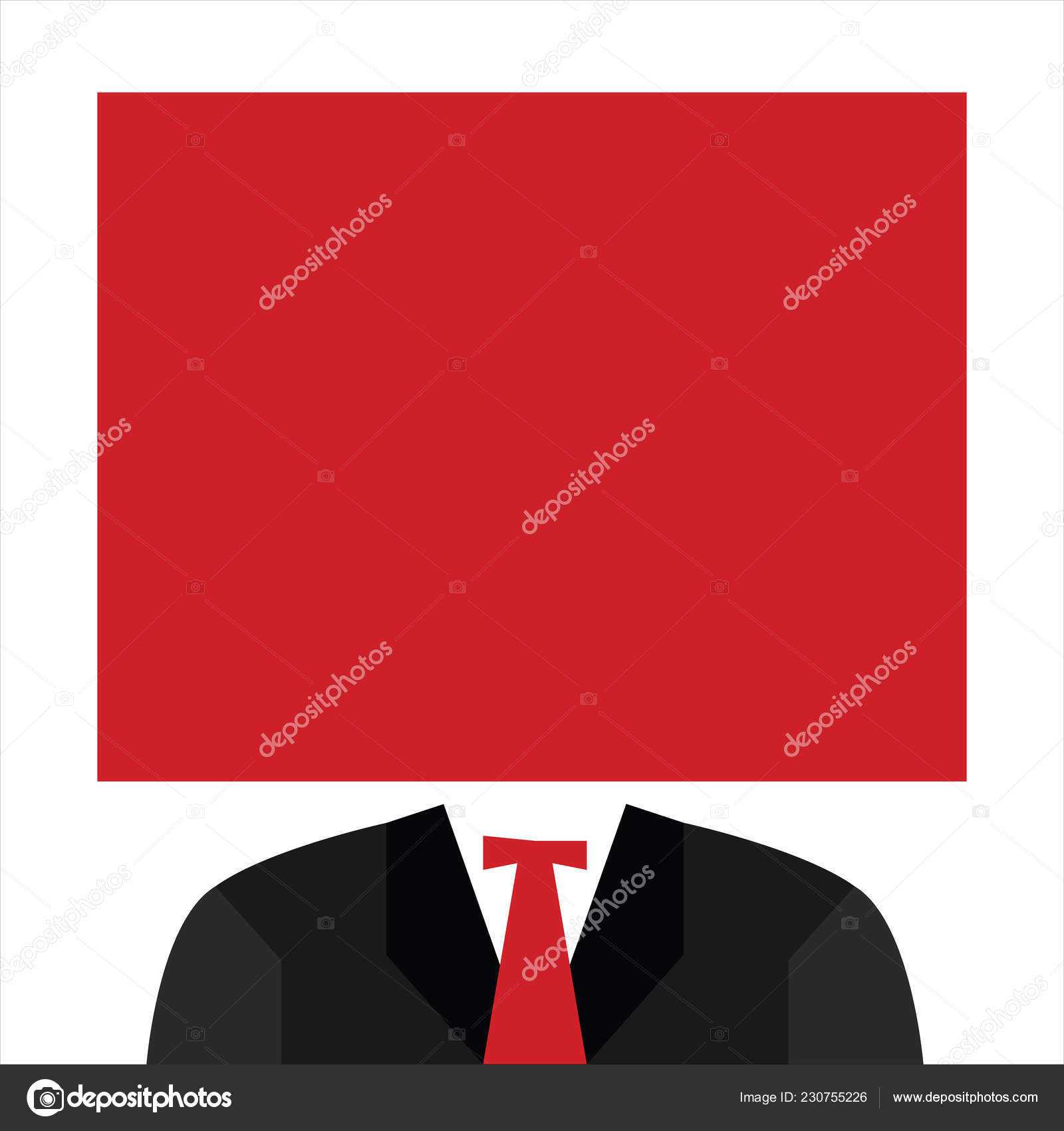 Flat Design Business Vector Illustration Empty Copy Space For Tie Banner Template