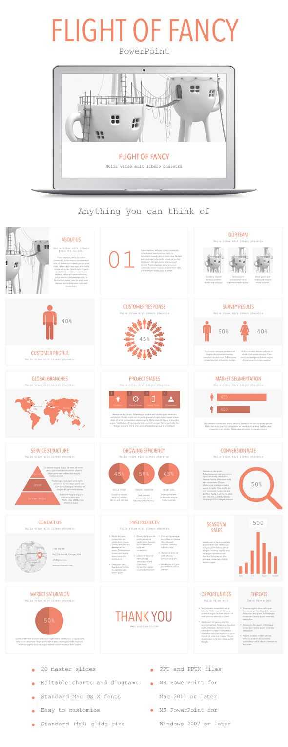 Flight Of Fancy Powerpoint Template (Powerpoint Templates Regarding Fancy Powerpoint Templates