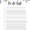 Floral To Do List Printable Template – Paper Trail Design For Blank To Do List Template
