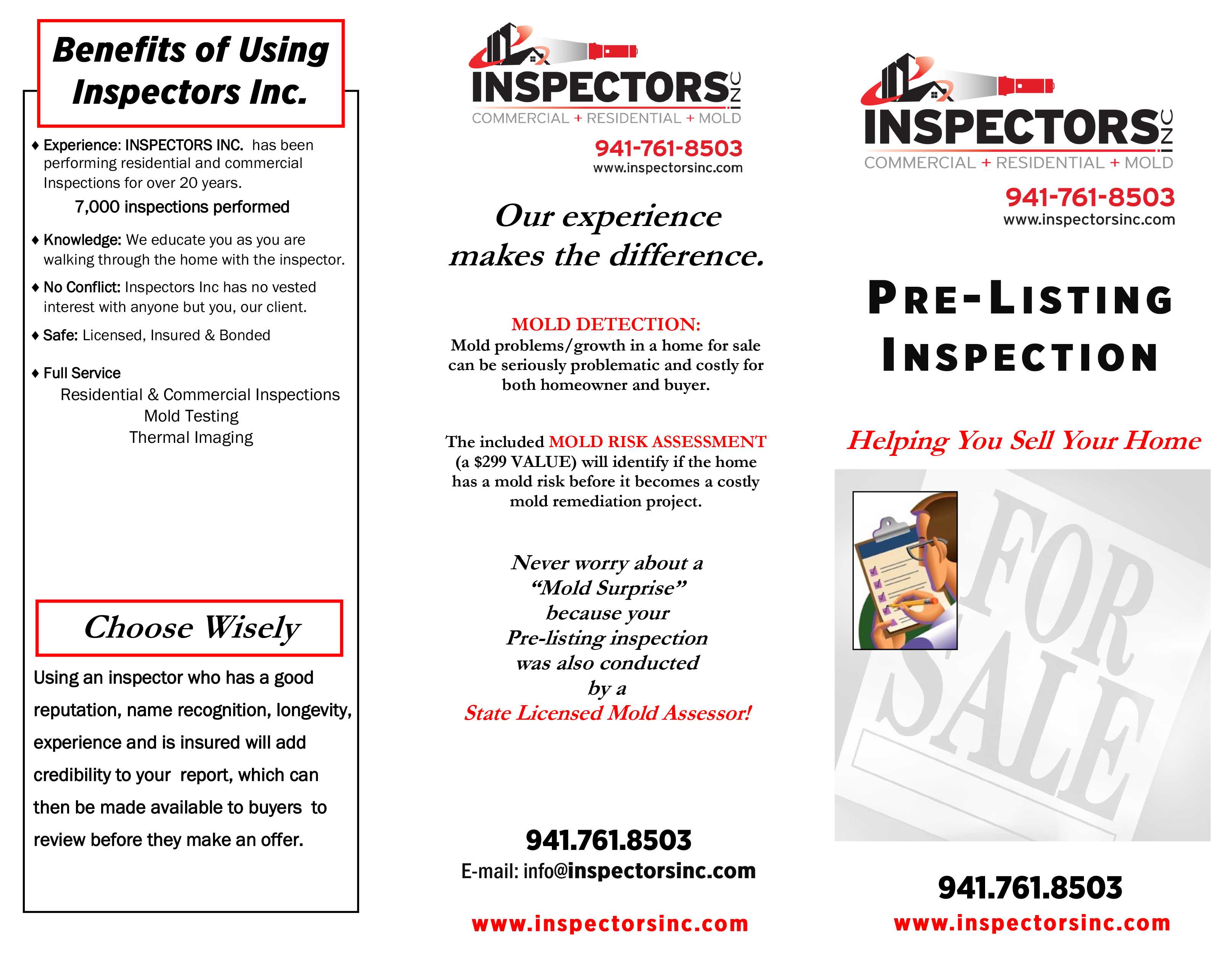 Flyers And Brochures Inspectors Inc. Throughout Thermal Imaging Report Template