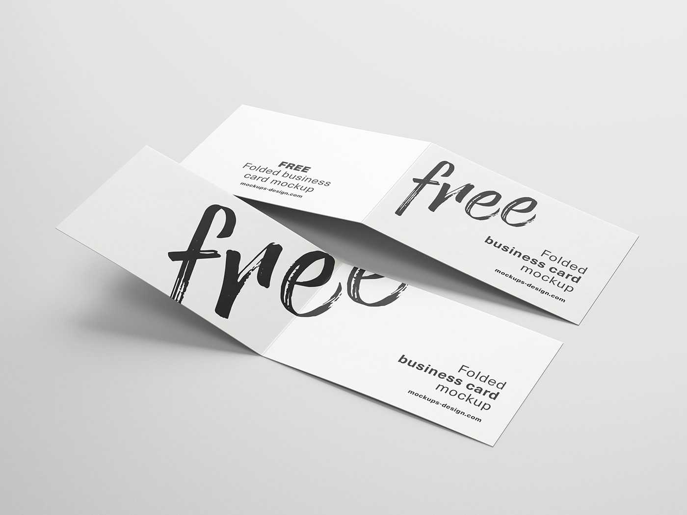 Folded Business Card Mockup Double Staples Professional Intended For Staples Business Card Template