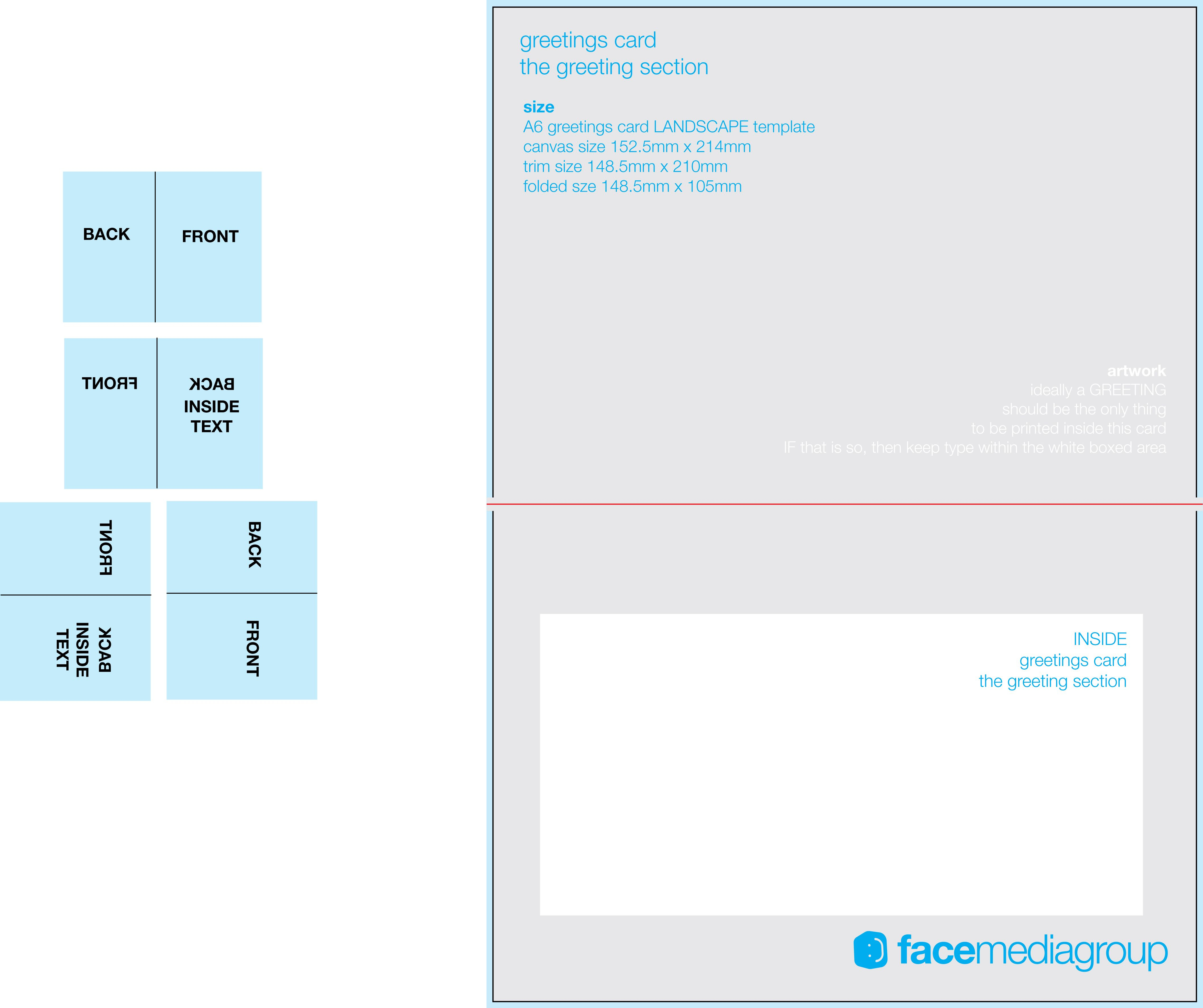 Folded Note Card Template within Blank Quarter Fold Card Template