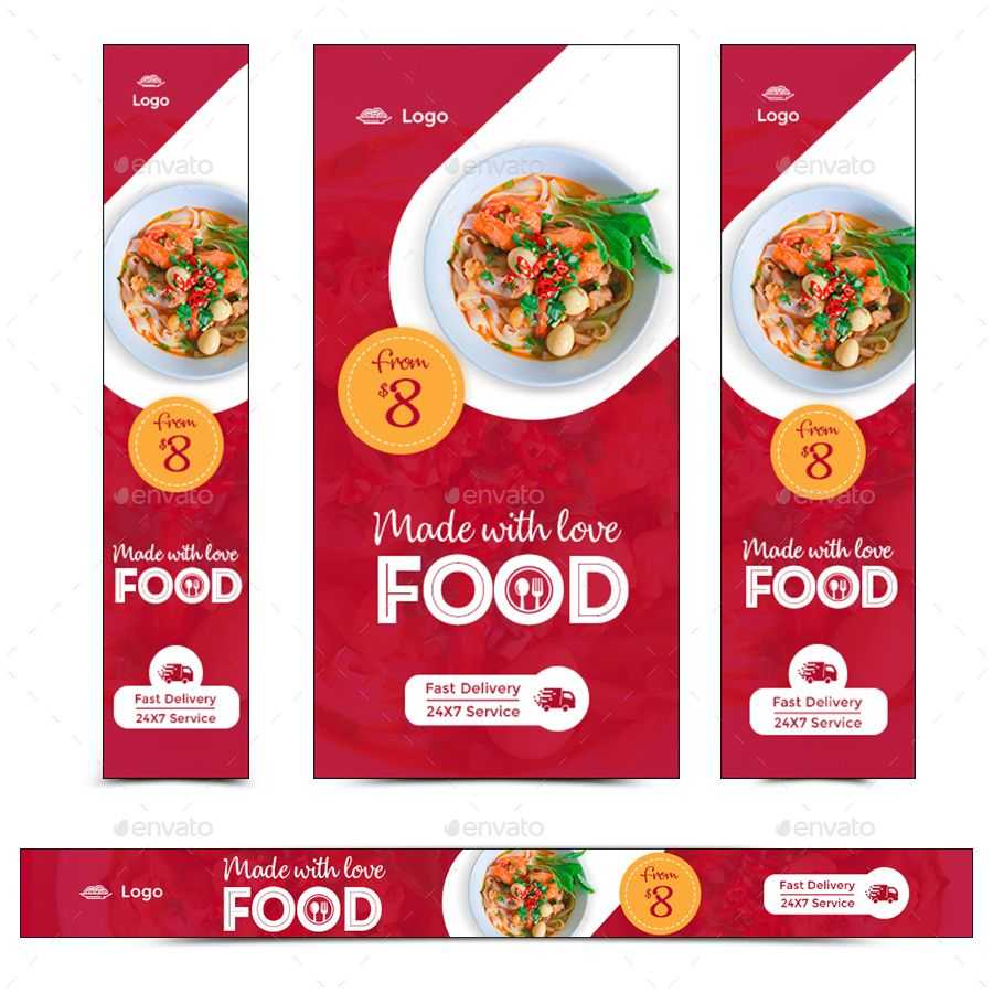 Food Web Banner Set #web, #food, #set, #banner | Creative With Regard To Food Banner Template
