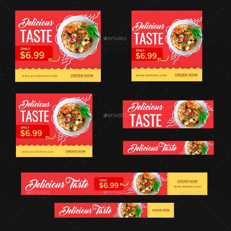 Food Web Banner Set #web, #food, #set, #banner | Design Intended For Food Banner Template