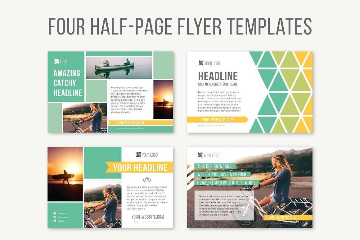 Four Half Page Flyer Templatesjoanna Haecker On For Half Page Brochure Template