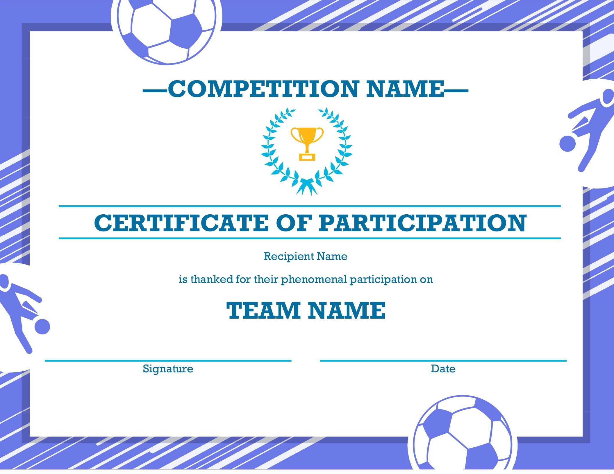 Four Sports Awards Certificate In Athletic Certificate Within Athletic Certificate Template