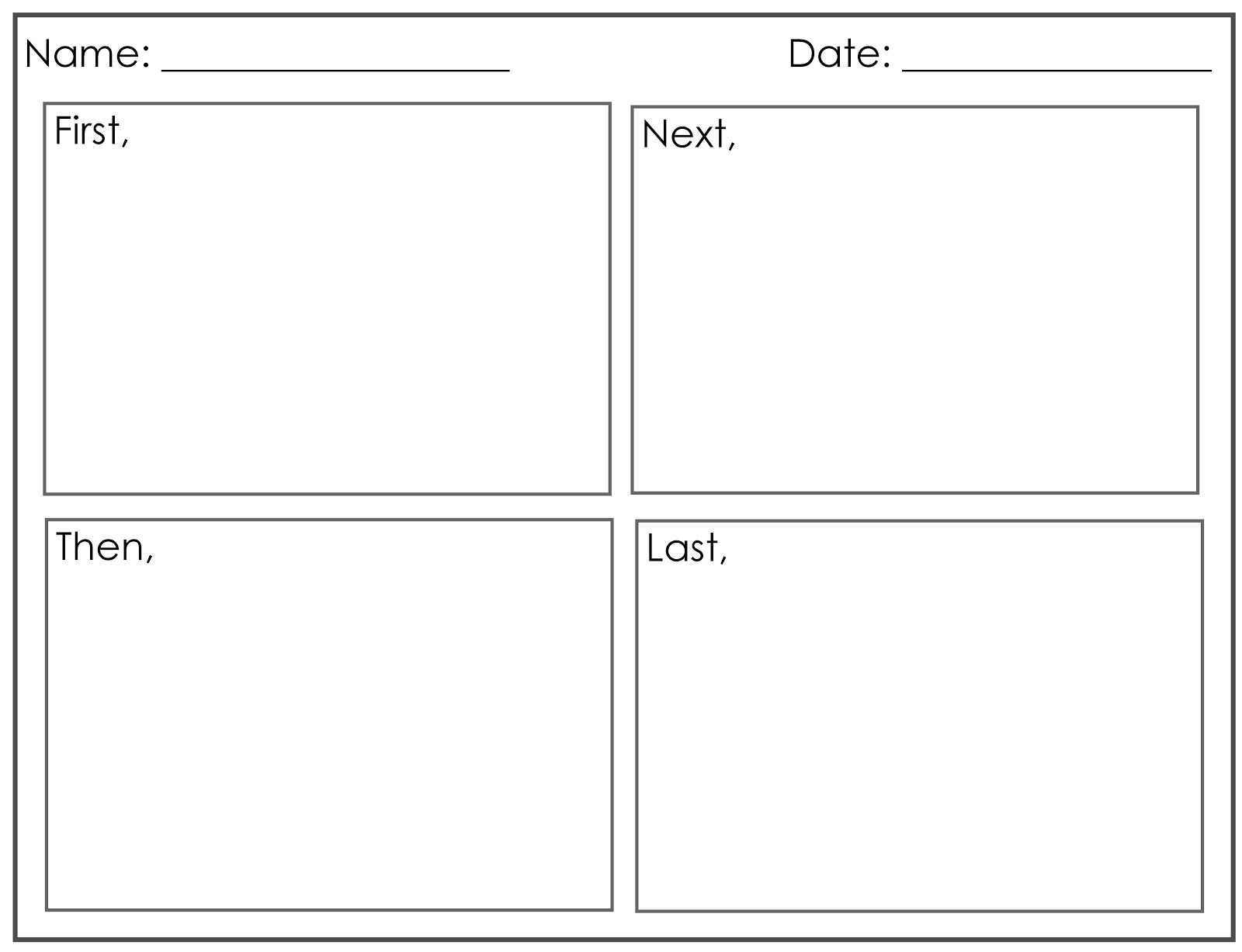 Four Square Writing Template Printable | Four Square Writing Intended For Blank Four Square Writing Template