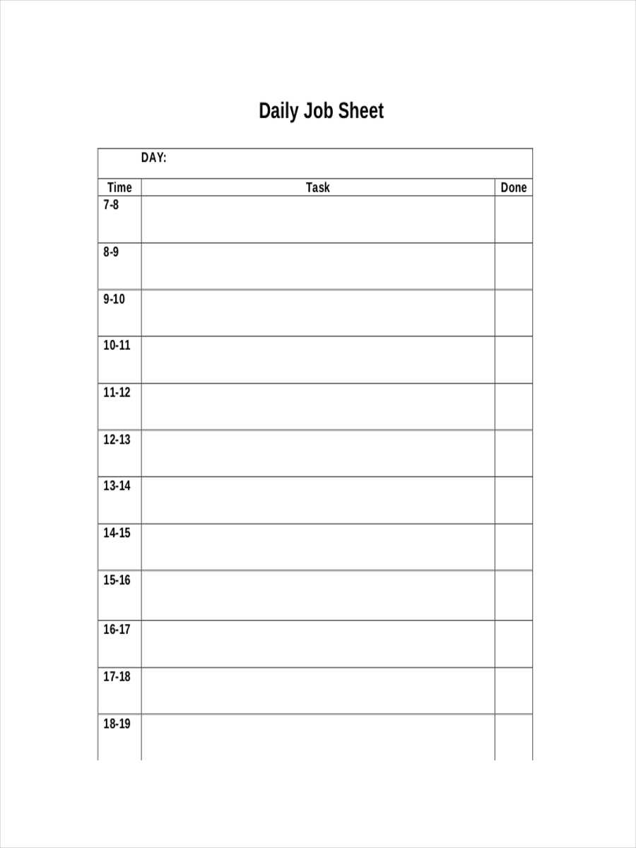 Free 10+ Job Sheet Examples & Samples In Google Docs Pertaining To Mechanic Job Card Template