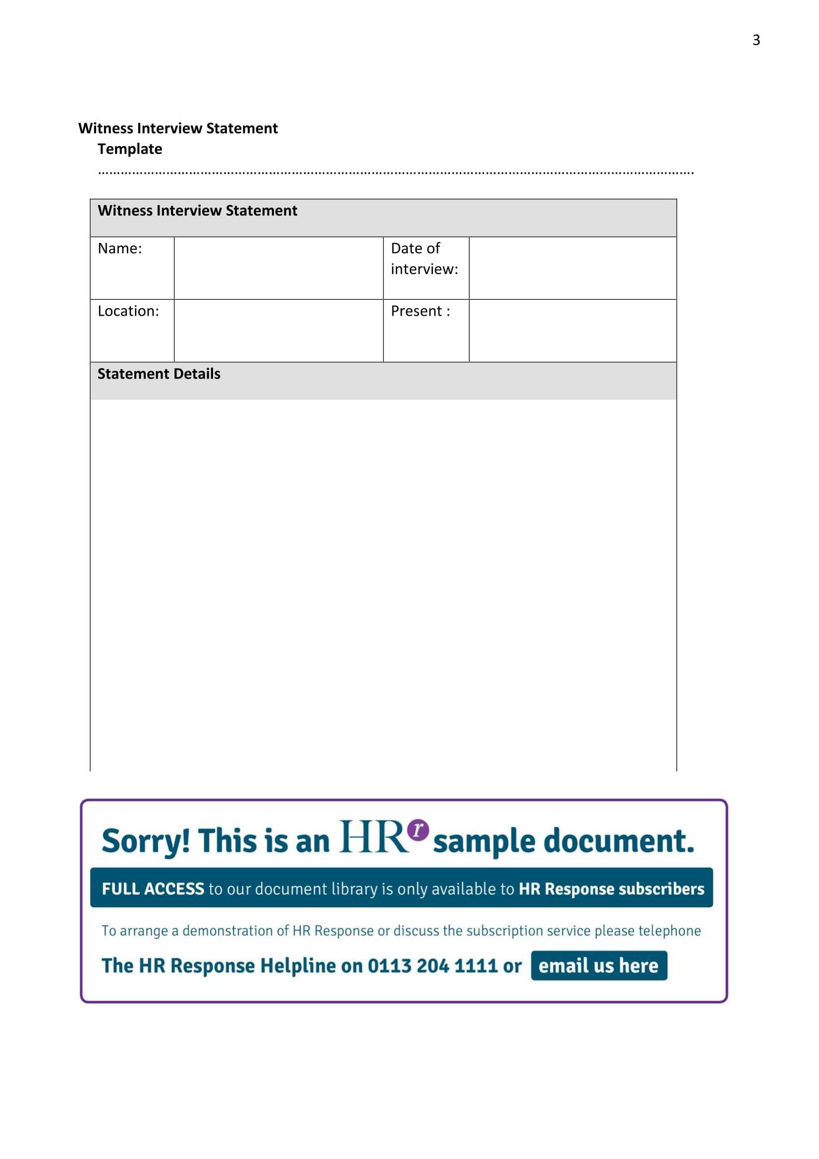 Free 14+ Employee Witness Statement Forms In Word | Pdf Throughout Word Employee Suggestion Form Template