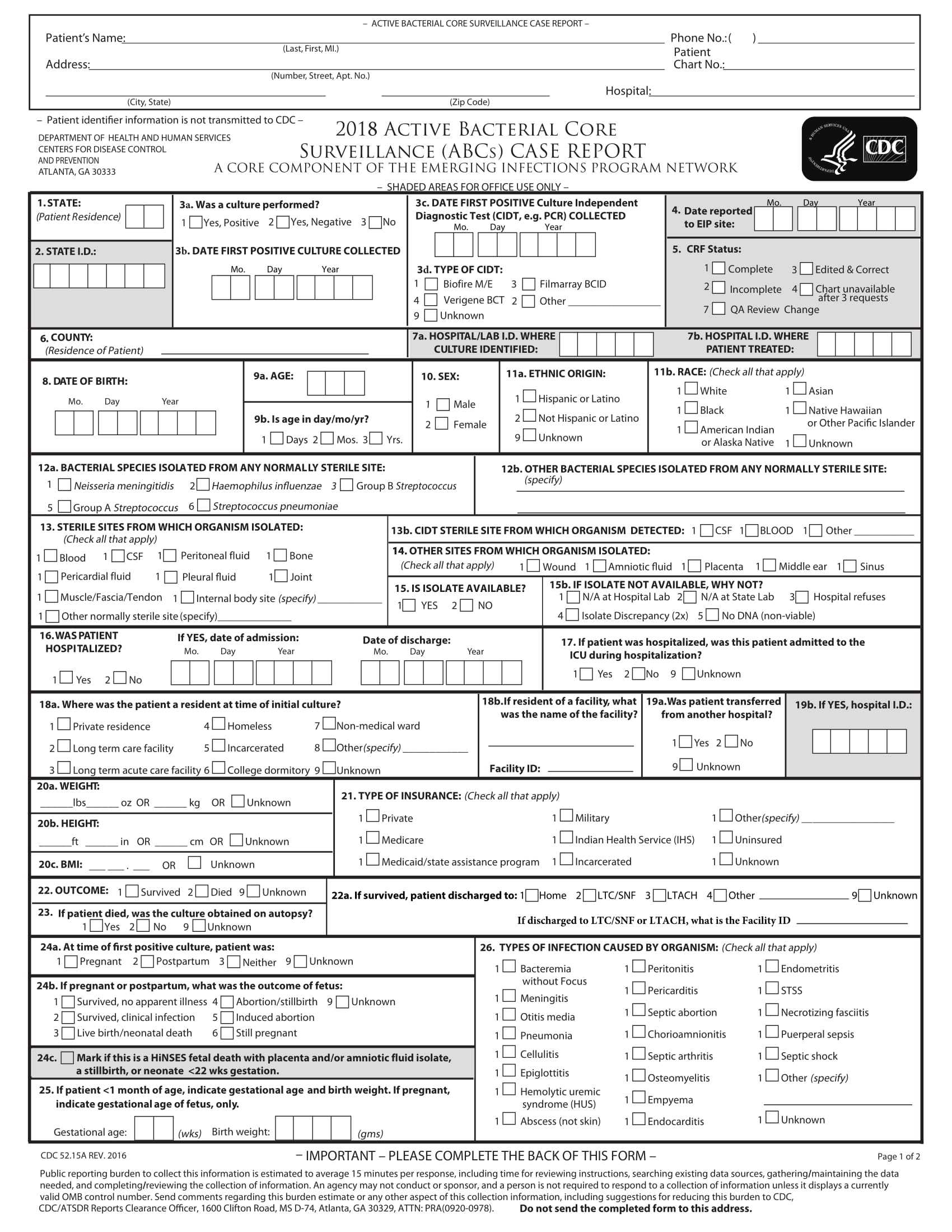 Free 15+ Case Report Forms In Pdf | Doc Within Case Report Form Template