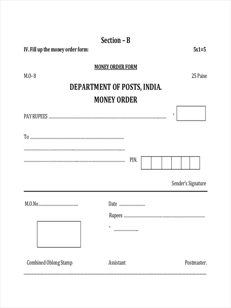 Free 5+ Money Order Examples & Samples In Pdf | Examples Regarding Blank Money Order Template