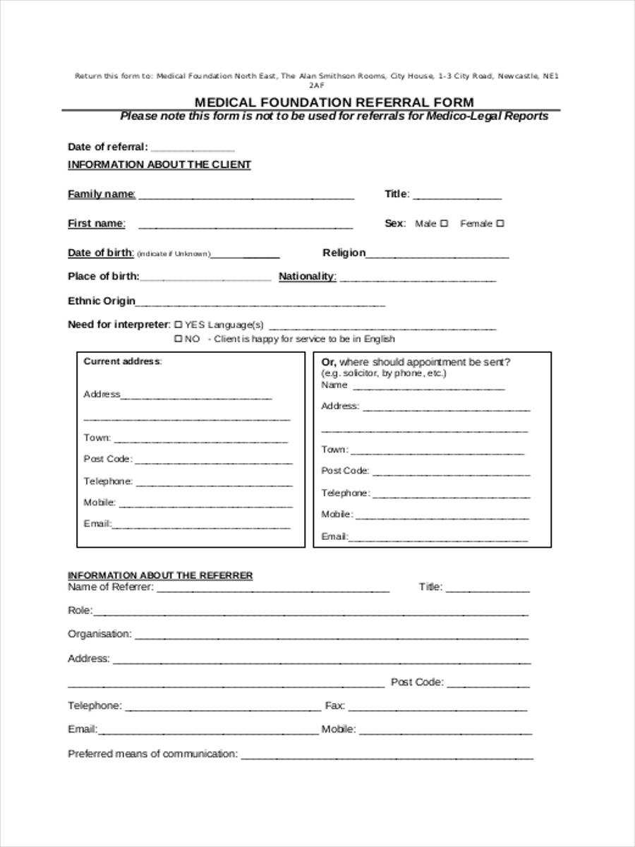 Free 7+ Sample Medical Referral Forms | Pdf With Referral Certificate Template