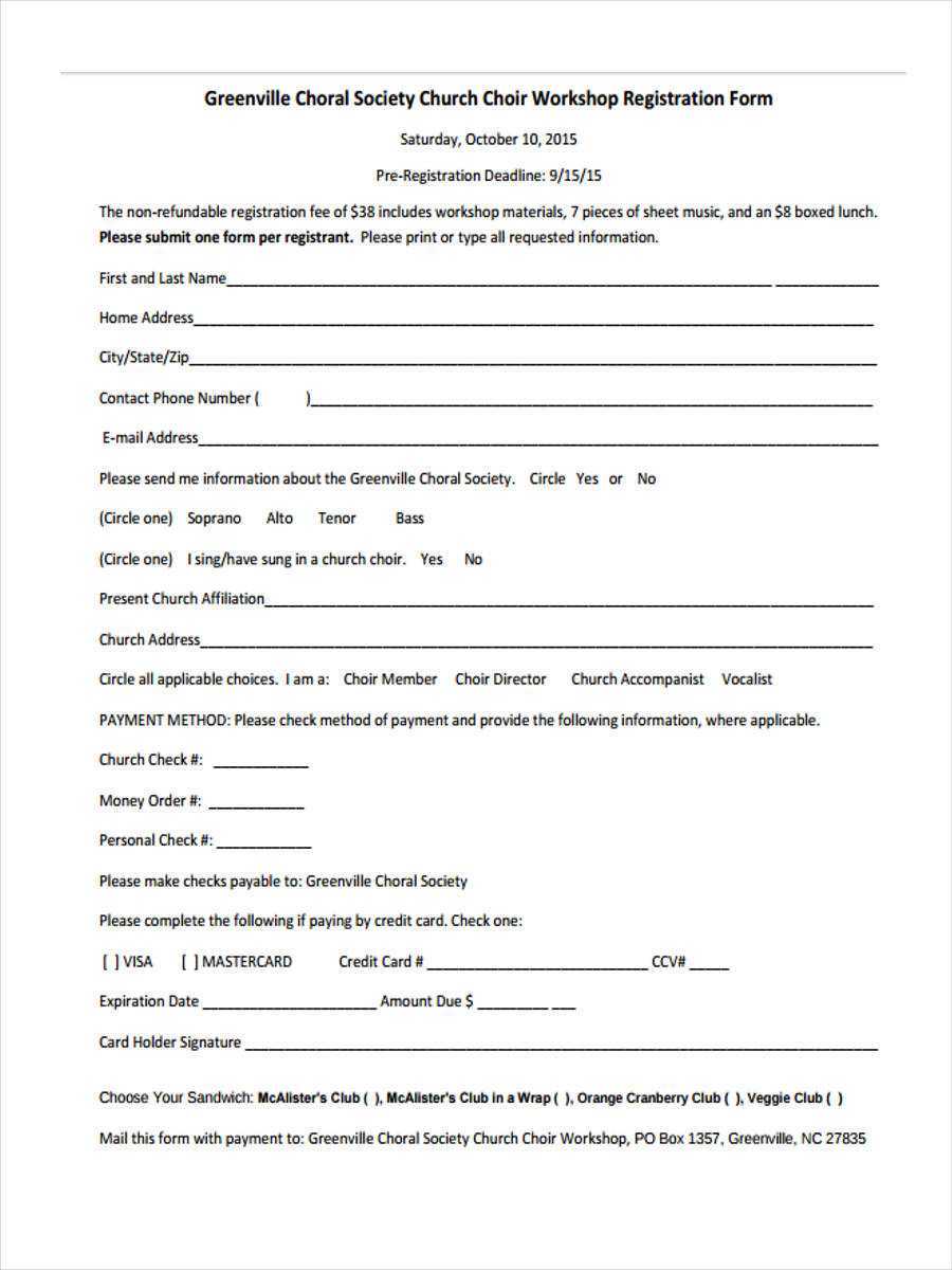 Free 9+ Workshop Registration Forms In Sample, Example, Format For Seminar Registration Form Template Word