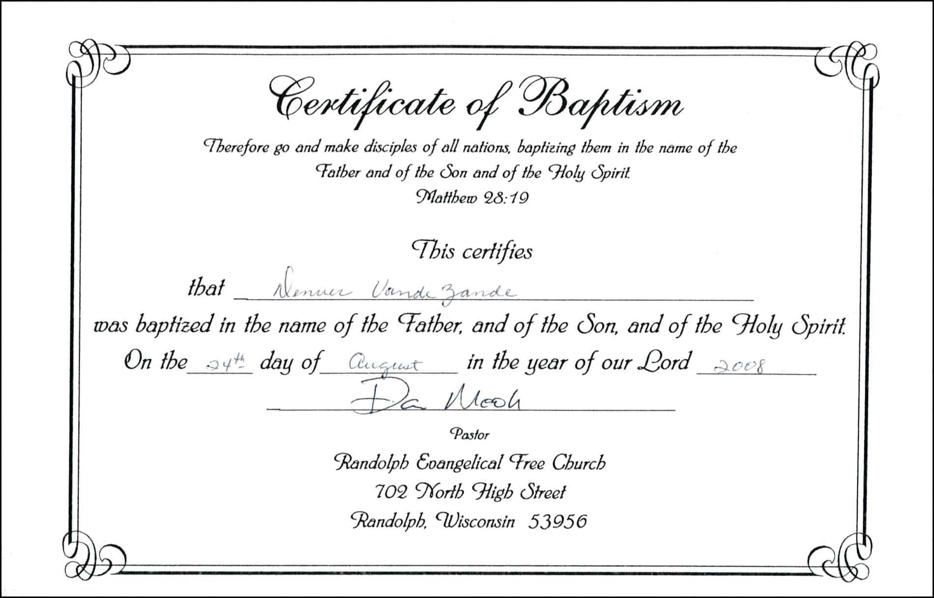 Free Baptism Certificate Template Download 200 Certificates Within Baptism Certificate Template Download