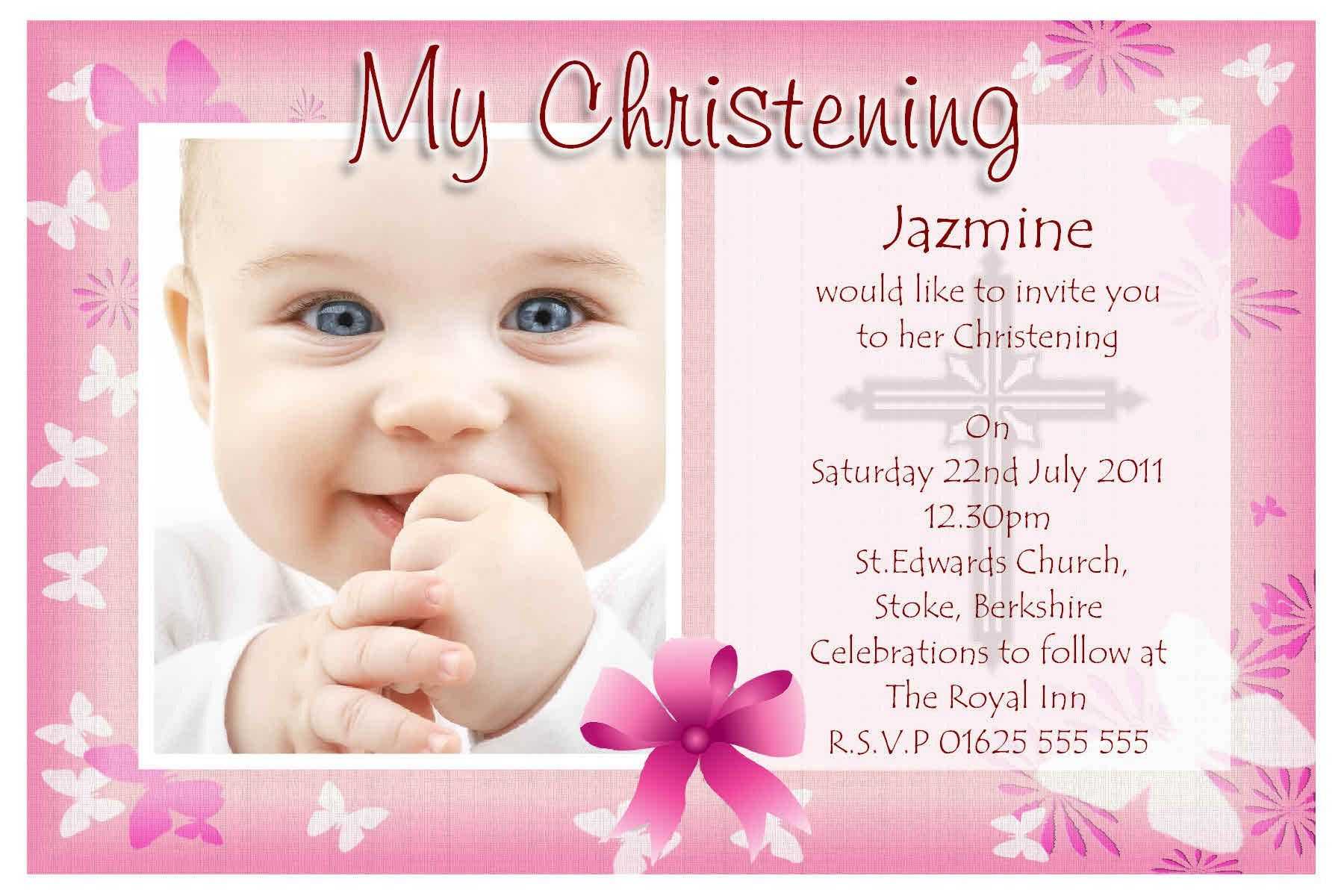 Free Baptism Invitation Templates Printable Throughout Free Christening Invitation Cards Templates