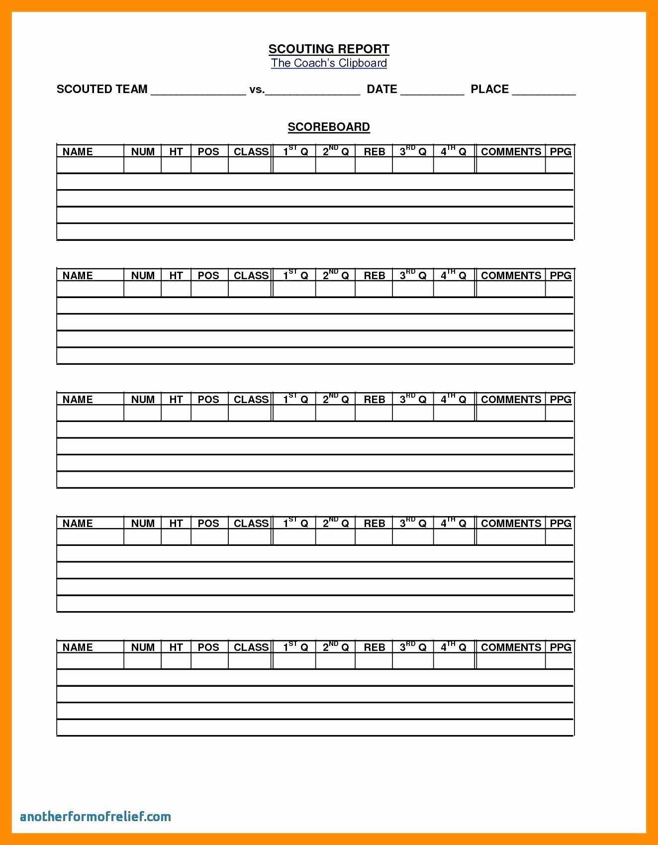 Free Baseball Stats Spreadsheet Excel Stat Sheet Blank Inside Blank Football Depth Chart Template