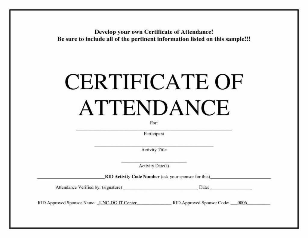 Free Blank Certificate Templates | Blank Certificate In Attendance Certificate Template Word