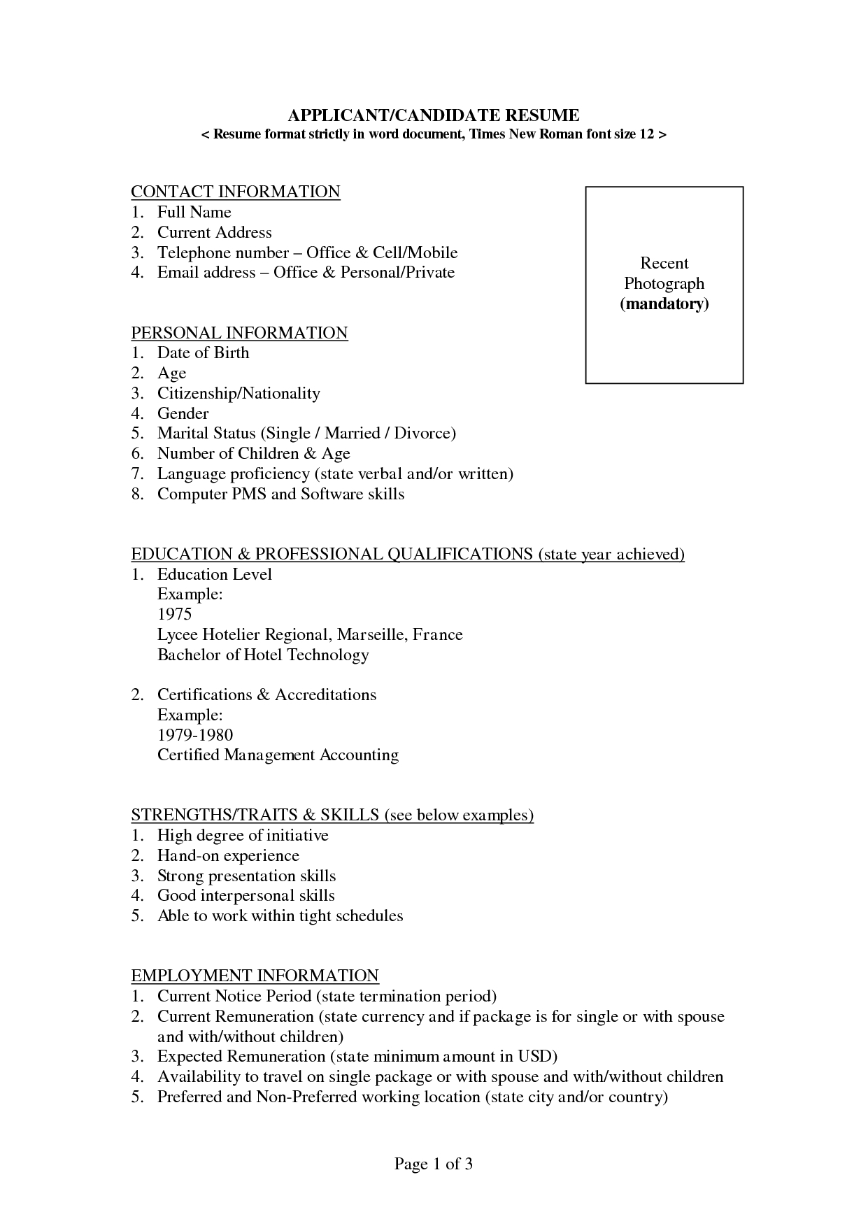 Free Blank Resume Templates For Microsoft Word | Resume Throughout Blank Resume Templates For Microsoft Word