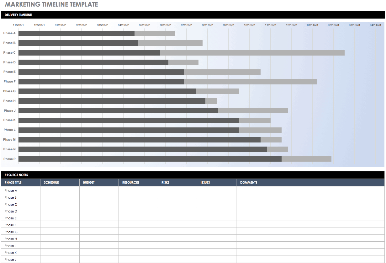 Free Blank Timeline Templates | Smartsheet With Blank Scheme Of Work Template