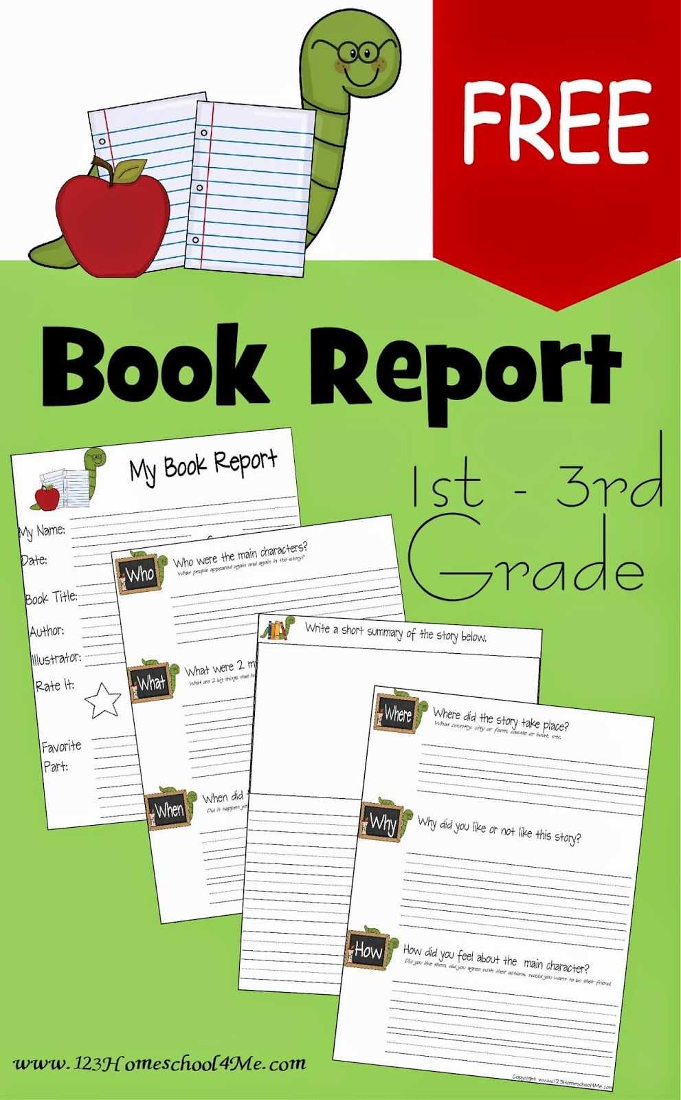 Free Book Report Template | Play Activities For Kids | 3Rd Inside 1St Grade Book Report Template