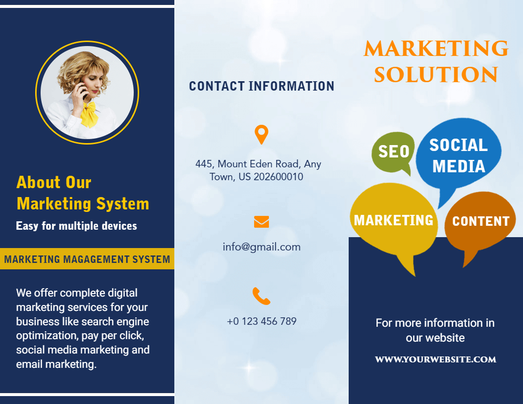 Free Brochure Maker  Create Custom Brochure Online | Photoadking Intended For Online Brochure Template Free