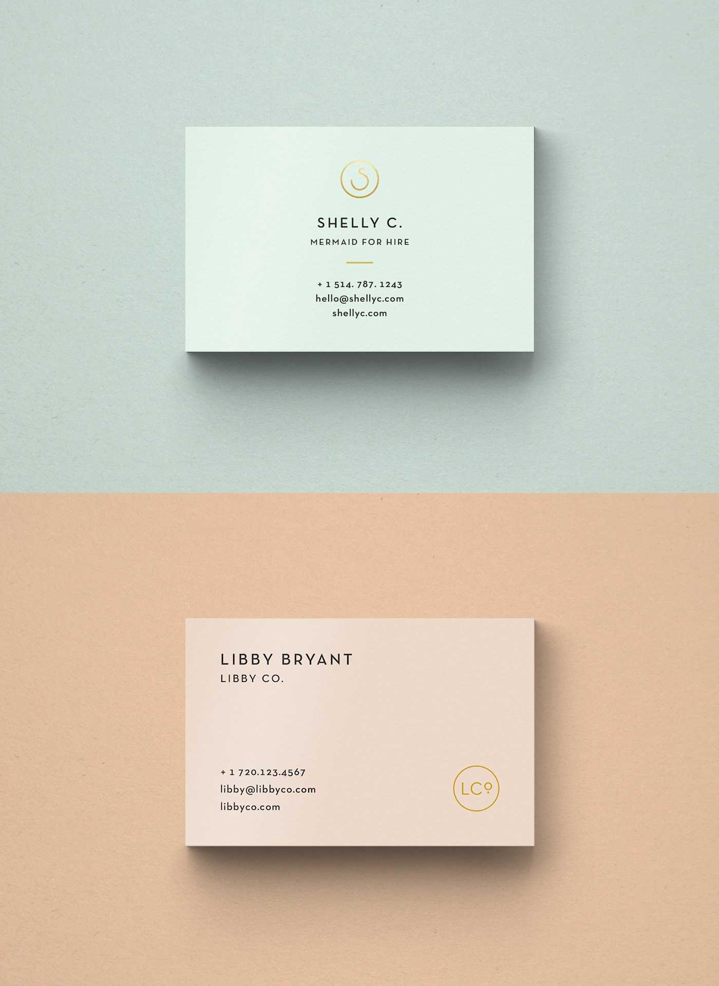 Free Business Card Templates • Libby Co. Boutique Branding Within Free Complimentary Card Templates