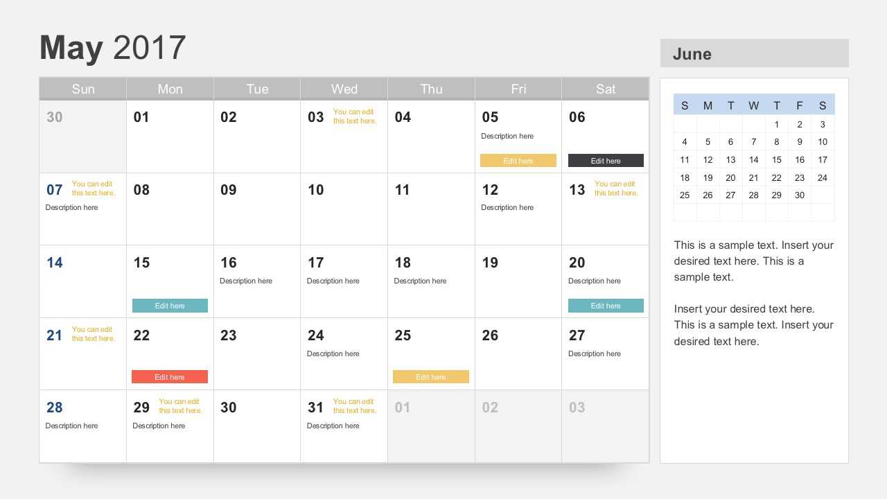 Free Calendar 2017 Template Pertaining To Microsoft Powerpoint Calendar Template