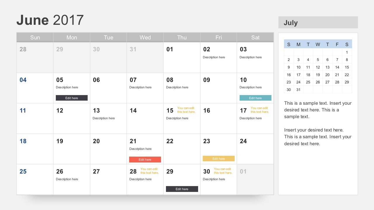 Free Calendar 2017 Template Regarding Microsoft Powerpoint Calendar Template