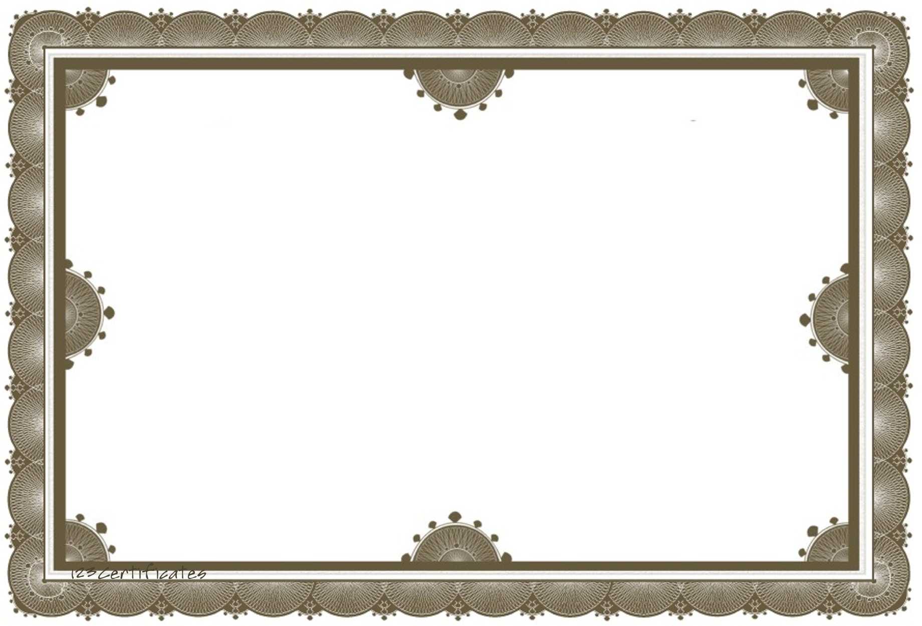Free Certificate Borders To Download With Award Certificate Border Template