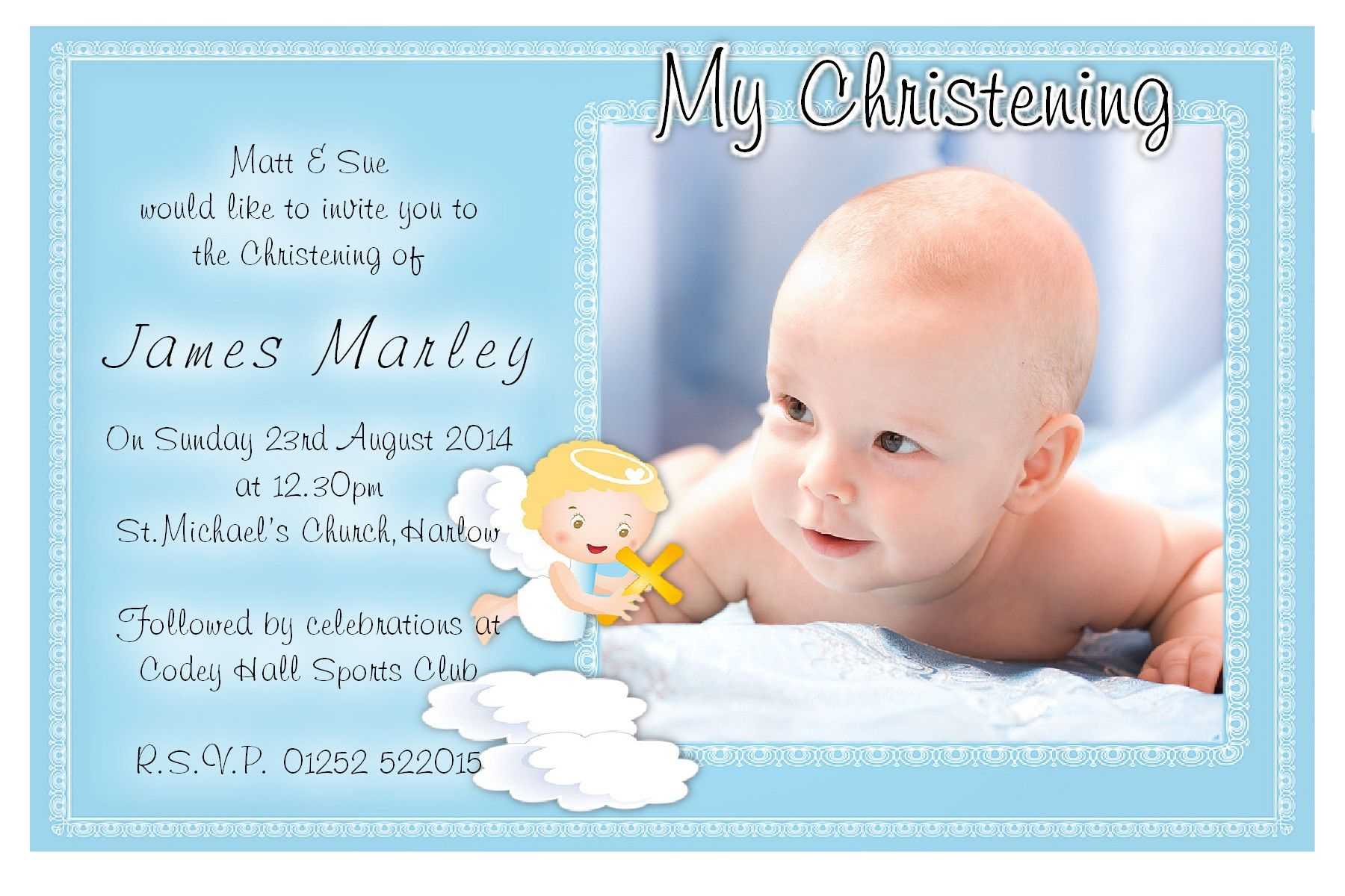 Free Christening Invitation Template Download | Baptism Within Free Christening Invitation Cards Templates