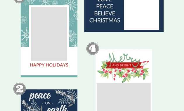 Free Christmas Card Templates - The Crazy Craft Lady throughout Print Your Own Christmas Cards Templates