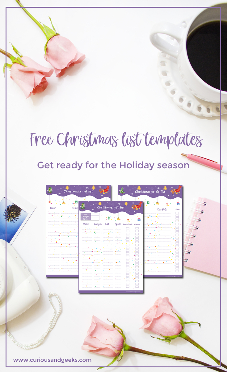 Free Christmas List Templates + An Excel Version – Curious Intended For Christmas Card List Template