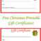 Free Christmas Printable Gift Certificates | Gift Ideas Pertaining To Homemade Gift Certificate Template