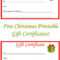 Free Christmas Printable Gift Certificates | Gift Ideas With Regard To Free Christmas Gift Certificate Templates