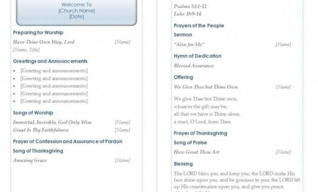 Free Church Program Template | Christmas Programs | Program pertaining to Church Program Templates Word